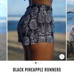 NWOT Love fitness Pineapple runner shorts
